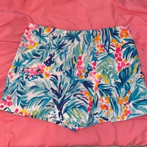 Lilly Pulitzer Tropical Skort with Palm Tree zipper